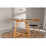 Venture Home Yakidon rastezljivi okrugli blagovaonski stol ⌀120 cm, smeđi | shoptok.hr