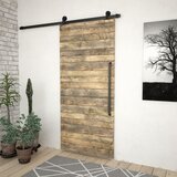 Pribor za klizna vrata SKIEN 183 cm čelični crni | shoptok.hr