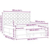 Box Postelja z vzmetnico Temno zelena 200 x 200 cm Žamet - - Zelena - 100.88 - 200 x 200 cm - | Shoptok.si