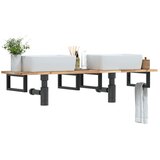  Zidna polica za umivaonik od čelika i masivnog bagremovog drva Smeđa 160 x 40 x 2 cm Cijene