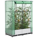 vidaXL Visoka greda s prevleko za rastlinjak videz ratana 80x40x123 cm Cene
