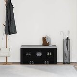  Klupa za cipele crni hrast 100x35x45 cm inženjerski drvo | Eponuda.com
