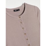 Sinsay Rebrasta bluza s dodatkom viskoze i ukrasnim gumbima | shoptok.hr