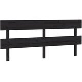  Uzglavlje za krevet crno 184 x 3 x 81 cm od masivne borovine | shoptok.hr