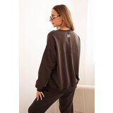 Polski Women's cotton set with Minimal print brown | shoptok.hr