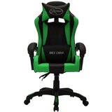 vidaXL Igraća stolica s RGB LED svjetlima zeleno-crna od umjetne kože | shoptok.hr