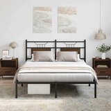 vidaXL Posteljni okvir brez vzmetnice hrast 140x190 cm inženirski les | Shoptok.si