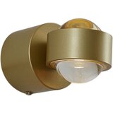 QAZQA Dizajnerska stenska svetilka medenina vklj. LED IP44 - Lens | Shoptok.si