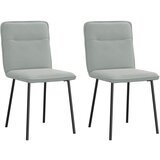 Maison Chic Jedilni stoli - Vzorci stoli 2 kosa svetlo siv žamet A462, (22032325) | Shoptok.si