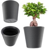KADAX Okrogel plastični cvetlični lonec 30 cm antraciten, (5000352846) Cene