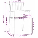  Vrtna stolica 4 pcs Smeđa 56 x 54,5 x 87 cm Čvrsto drvo akacije | shoptok.hr