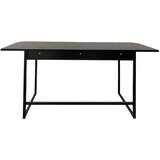 Actona Črna stranska mizica v jesenovem dekorju 40x140 cm Darlington – | Shoptok.si