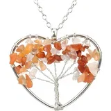 Ogrlica Tree Heart - Oranžna
