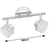 Rabalux 5636 - LED plafonsko spot svetlo PADMA 2xLED/5W/230V | Eponuda.com