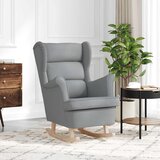  Stolica za ljuljanje 74x90x102 cm od tkanine svjetlosiva | shoptok.hr