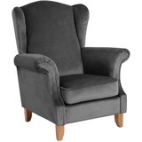 Max Winzer Antracitno siv žametni fotelj Verita Velvet | Shoptok.si