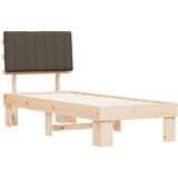  Posteljni okvir z oblazinjenim vzglavjem Taupe 75 x 190 cm, (5000101771) | Shoptok.si