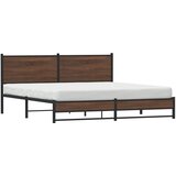  Metalni okvir kreveta bez madraca smeđa boja hrasta 183x213 cm | Eponuda.ba