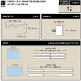 Umbra Produljiva dvostruka karniša od nehrđajućeg čelika 168 - 305 cm Cappa - | shoptok.hr