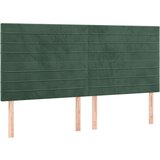  Posteljni okvir z vzglavjem temno zelen 200x200 cm žamet, (20902691) | Shoptok.si