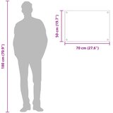  Kuhinjski zid Tamno siva 70 x 50 cm Staklo otporno na udarce | shoptok.hr