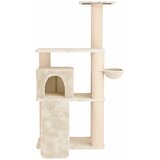  Mačje drvo s sisalnim postoljima za grebanje Krem 173 cm | shoptok.hr