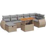  5-dijelni set vrtnih sofa s jastucima poliratan i bagrem bež | shoptok.hr