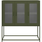 Komoda maslinastozelena 100,5x39x107 cm hladno valjani čelik | shoptok.hr
