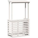 vidaXL vanjski barski stol s krovom bijeli 112 5x57x195 5 cm drveni | shoptok.hr