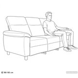 SOFA Svjetlosiva 214 x 90 x 95 cm Tkanina - Svjetlosiva 180 cm | shoptok.hr
