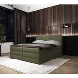 MID.YOU POSTELJA BOXSPRING 160 cm x 200 cm , les, tekstil, leseni material zelena | Shoptok.si