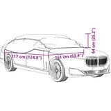  Navlaka za pola automobila s kukama srebrna XL PEVA | shoptok.hr