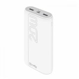 Celly power bank 20000 mAh 20W + kabl Type-A na Type-C bela ( 77008 ) Cene