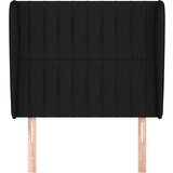  Uzglavlje s ušima crni 93x23x118/128 cm od tkanine | shoptok.hr