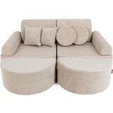 MeowBaby pocket sofa max, 120x25x90cm, slimcord, ecru, (21510709) Cene