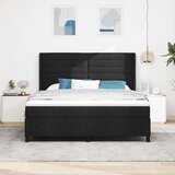 Box spring krevet s madracem Crna 180 x 200 cm tkanina | shoptok.hr