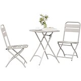 Bistro set 3 pcs Bež Čelik | Eponuda.com
