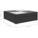 Poli vrtna sedežna garnitura z blazinami 6-delna ratan črna | Shoptok.si