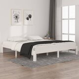  Okvir za krevet od masivnog drva bijeli 180 x 200 cm veliki | shoptok.hr