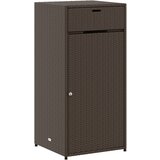 Furnova Vrtna omara za shranjevanje rjava 55x55x111 cm poli ratan, (21948390) | Shoptok.si