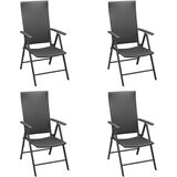  5-dijelni vrtni blagovaonski set od poliratana crni | shoptok.hr