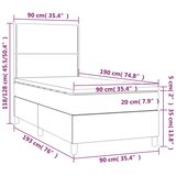Box spring krevet s madracem crni 90x190 cm od tkanine | shoptok.hr