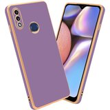 Cadorabo Ohišje, združljiv s Samsungom v sijajnem vijoličnem - zlati - zaščitni pokrov iz fleksibilnega silikona TPU in z zaščito pred kamero, (20617358) | Shoptok.si