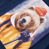  Dječja majica dugih rukava modra prošarana 140 | shoptok.hr