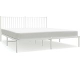 Metalni okvir za krevet s uzglavljem bijeli 180x200 cm | shoptok.hr