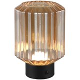 Tri O Črna/bež LED zatemnitvena namizna svetilka s steklenim senčnikom (višina 19,5 cm) Lord – | Shoptok.si