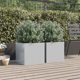  Sadilice 2 kom srebrne 42 x 40 x 39 cm od pocinčanog čelika | shoptok.hr
