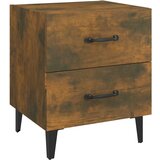 Maison Chic Nočna omarica - Nočna miza dimljeni hrast 40x35x47,5 cm, (21690613) | Shoptok.si