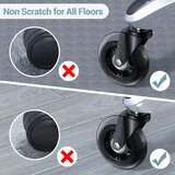 JOYVITA 5x tiha kolesca za pisarniški stol 11 × 22 mm | Shoptok.si