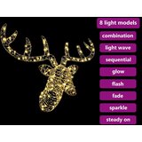 vidaXL Reindeer vuče saonice Topla bijela 60 cm Ratan | shoptok.hr